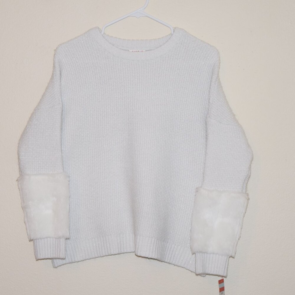 Sparkly White Girl's Holiday Sweater